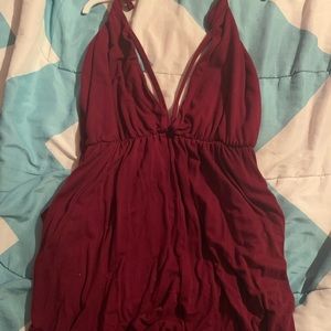 Maroon Jumpsuit
